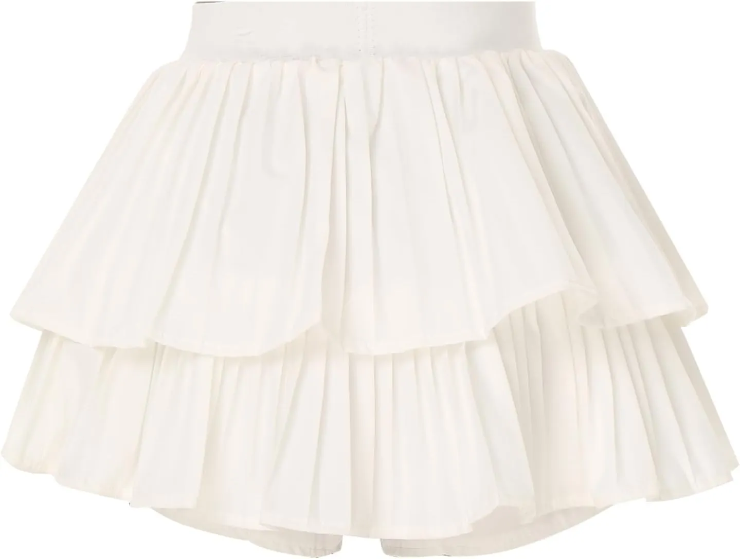 Vxuxlje Women's High Waist Pleated A-line Mini Skirts Double Layered Ruffled Skirts Culotte
