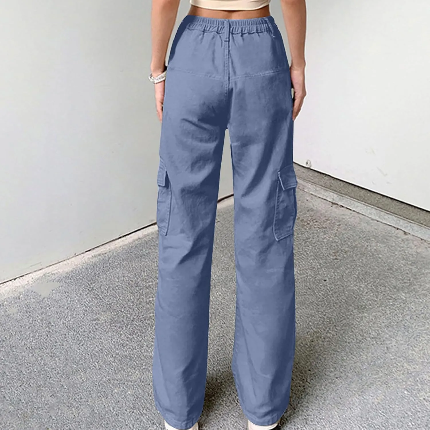 Wide Leg Cargo Sweatpants for Women Baggy Jogging Pants Soft Comfortable Pants Y2K Trendy Pants Outdoor with Pockets