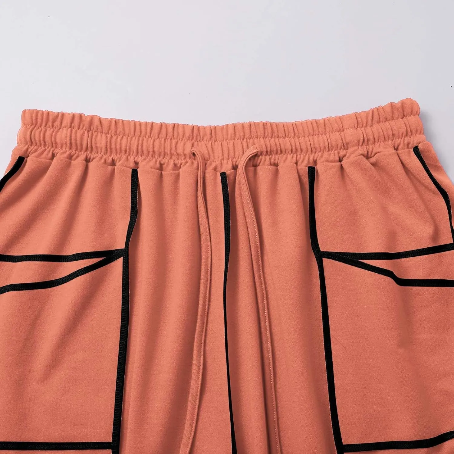 Wide Leg Sweatpants for Women Drawstring Elastic Waisted Pants Loose Lounge Pants with Pockets Baggy Workout Pants