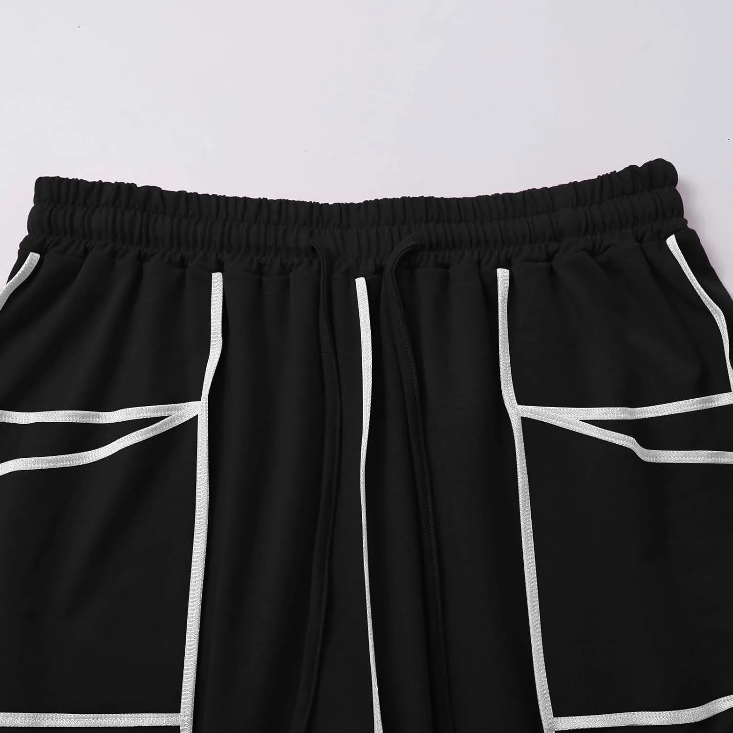 Wide Leg Sweatpants for Women Drawstring Elastic Waisted Pants Loose Lounge Pants with Pockets Baggy Workout Pants