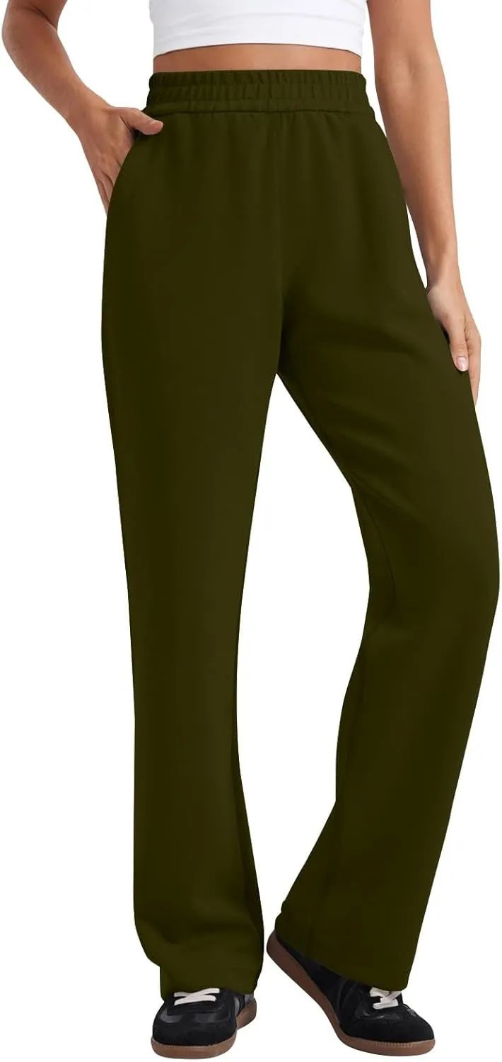 Wide Leg Sweatpants Women Baggy High Waisted Drawstring Pants Casual Workout Lounge Pants with Pockets