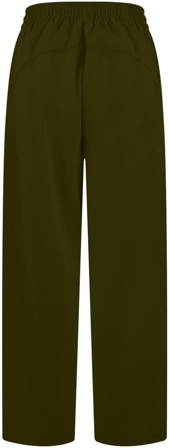 Wide Leg Sweatpants Women Baggy High Waisted Drawstring Pants Casual Workout Lounge Pants with Pockets