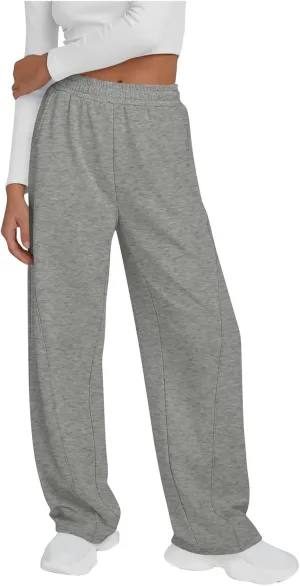 Wide Leg Sweatpants Women Loose Pants Winter Casual Comfortable Pants Drawstring Sweatpant wiht Pockets for Outdoor