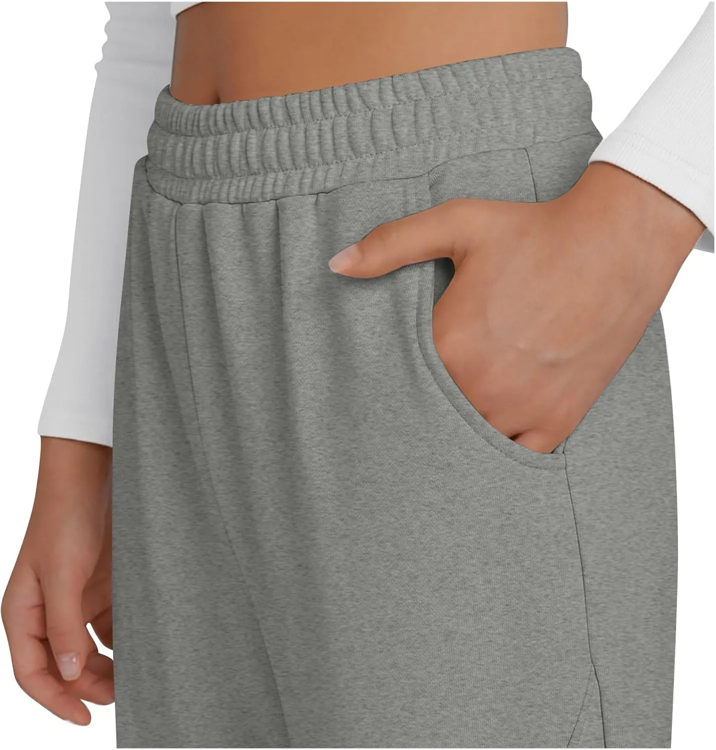 Wide Leg Sweatpants Women Loose Pants Winter Casual Comfortable Pants Drawstring Sweatpant wiht Pockets for Outdoor