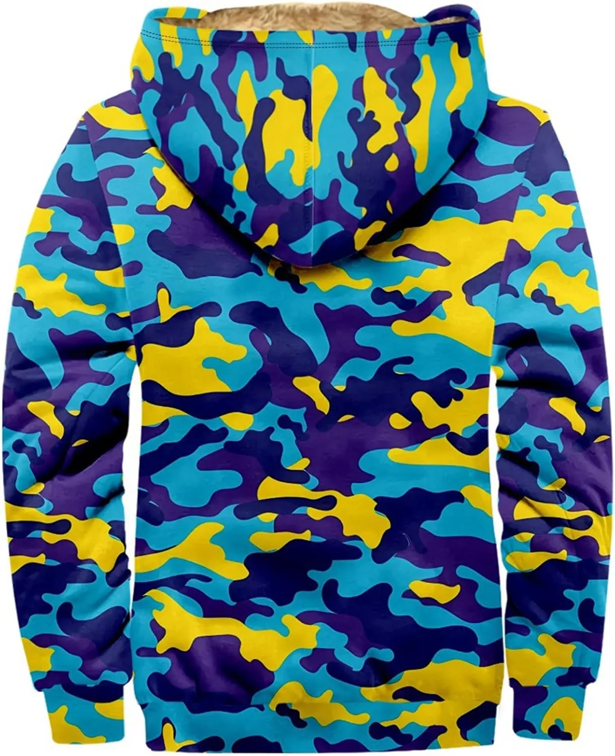 Winter Jackets for Men Fleece Sherpa Lined Warm Jacket Hoodie Heavyweight Sweatshirt Coat Zip Up Sweatshirt with Pockets