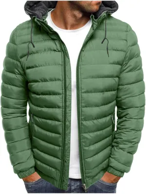 Winter Jackets for Men Lightweight Puffer Jacket Zip up Padded Coat Packable Down Jacket Quilted Insulated Jacket