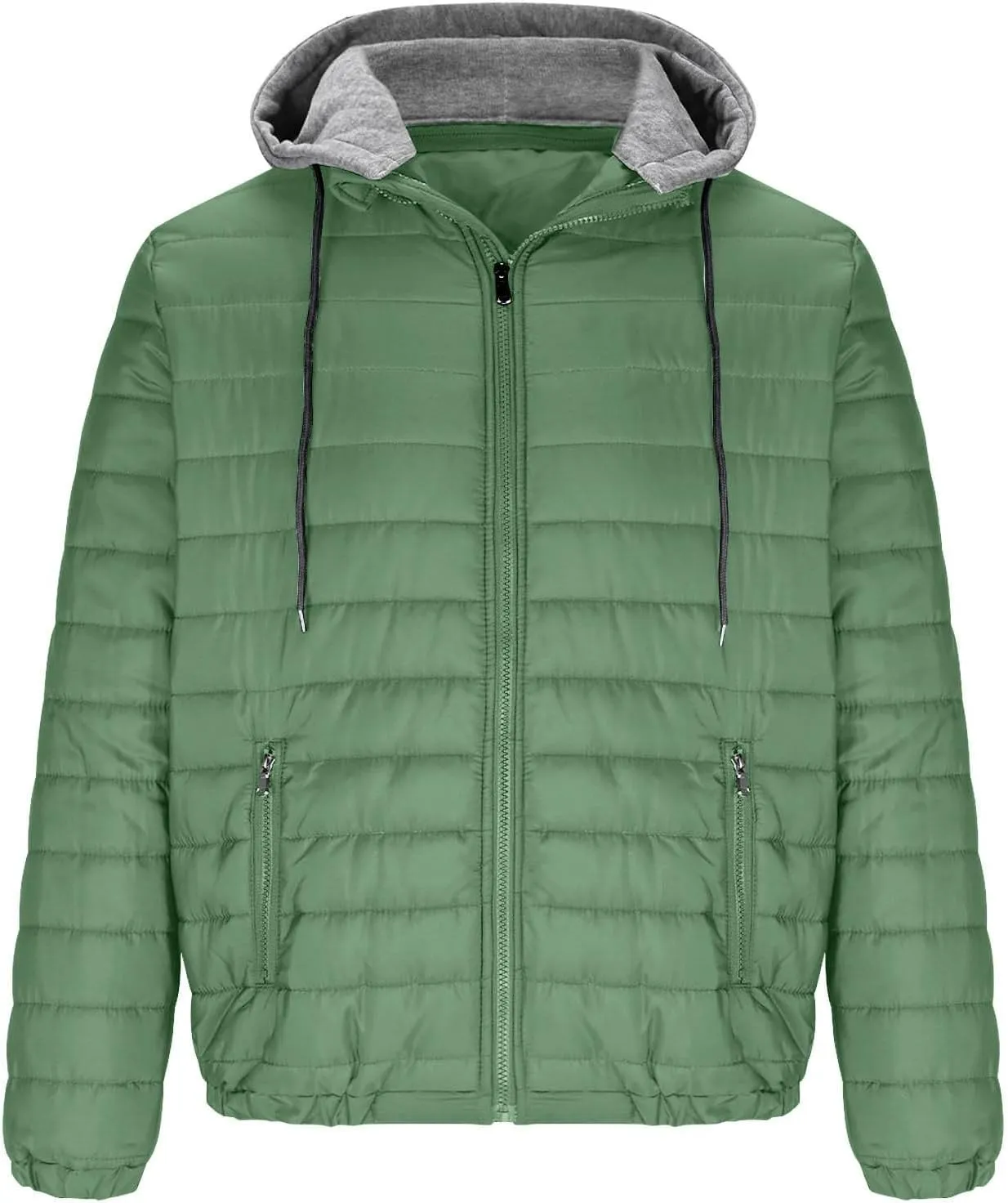 Winter Jackets for Men Lightweight Puffer Jacket Zip up Padded Coat Packable Down Jacket Quilted Insulated Jacket