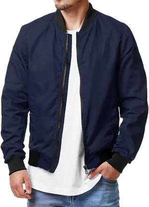 Winter Jackets for Men Mens Bomber Jacket Lightweight Slim Fit Softshell Windbreaker