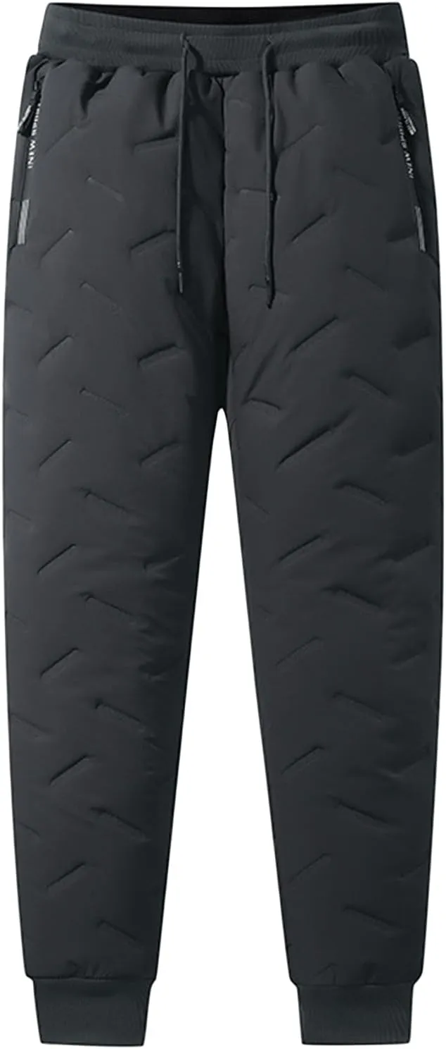 Winter Pants for Men Fleece Lined Sweatpants Tall Heavyweight Thermal Sherpa Joggers Mens Warm Pant Active Track Pants