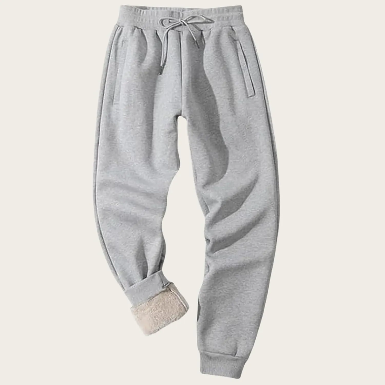 Winter Pants for Men Fleece Lined Sweatpants Tall Heavyweight Thermal Sherpa Lined Joggers Mens Warm Pant with Pockets