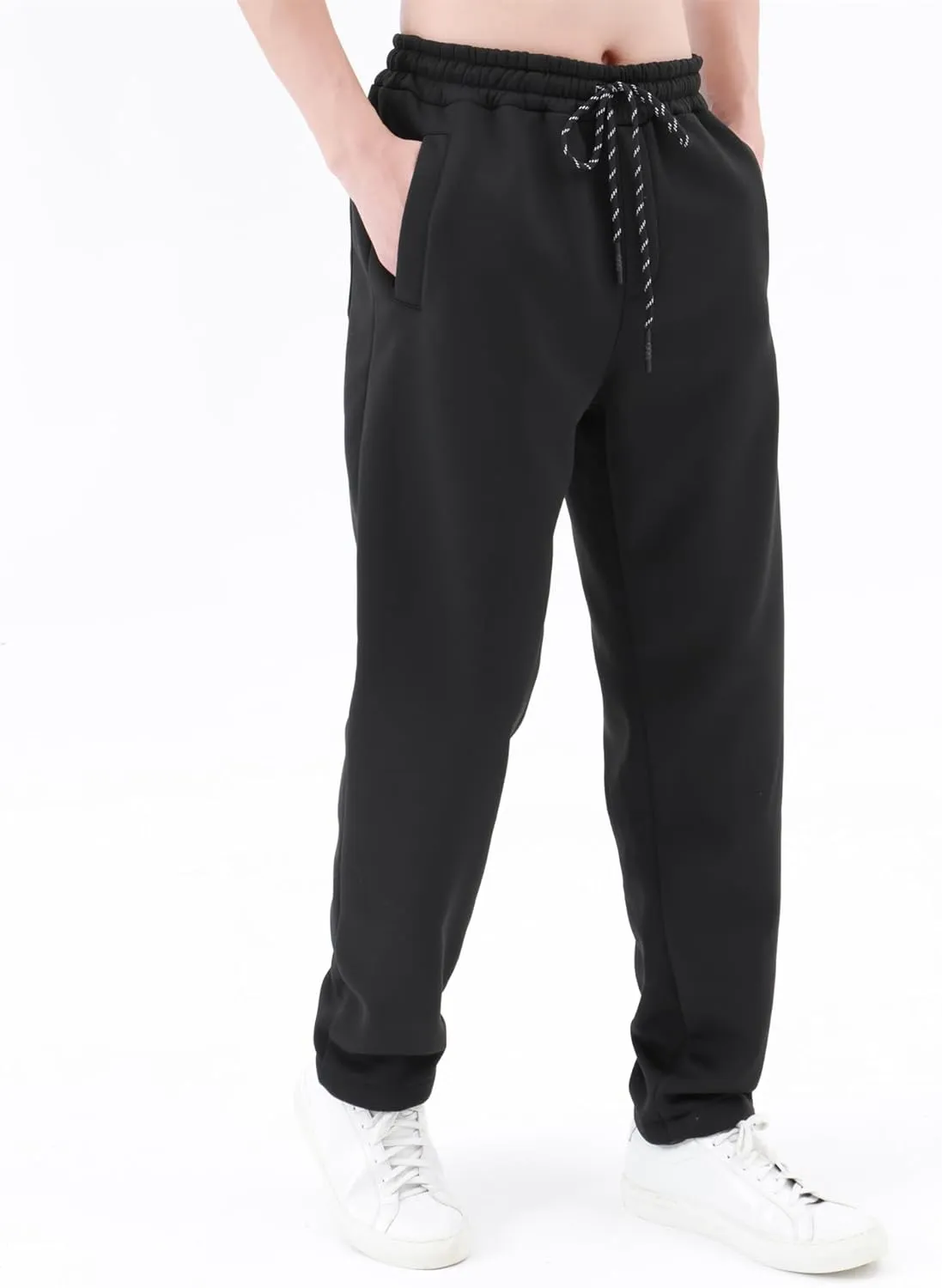 Winter Pants for Men Fleece Lined Sweatpants Tall Heavyweight Thermal Sherpa Lined Joggers Mens Warm Pant with Pockets