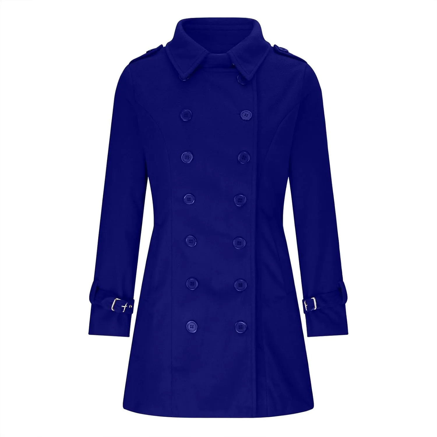 Winter Trench Coats for Women Wool Blend Pea Coat Long Jackets Double Breasted Overcoats Trendy Warm Outerwear