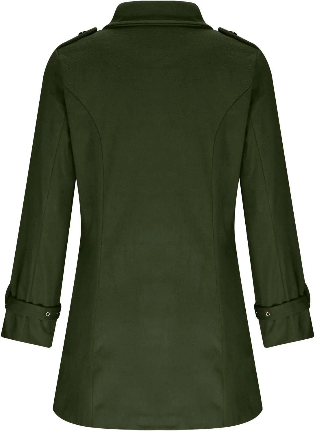 Winter Trench Coats for Women Wool Blend Pea Coat Long Jackets Double Breasted Overcoats Trendy Warm Outerwear