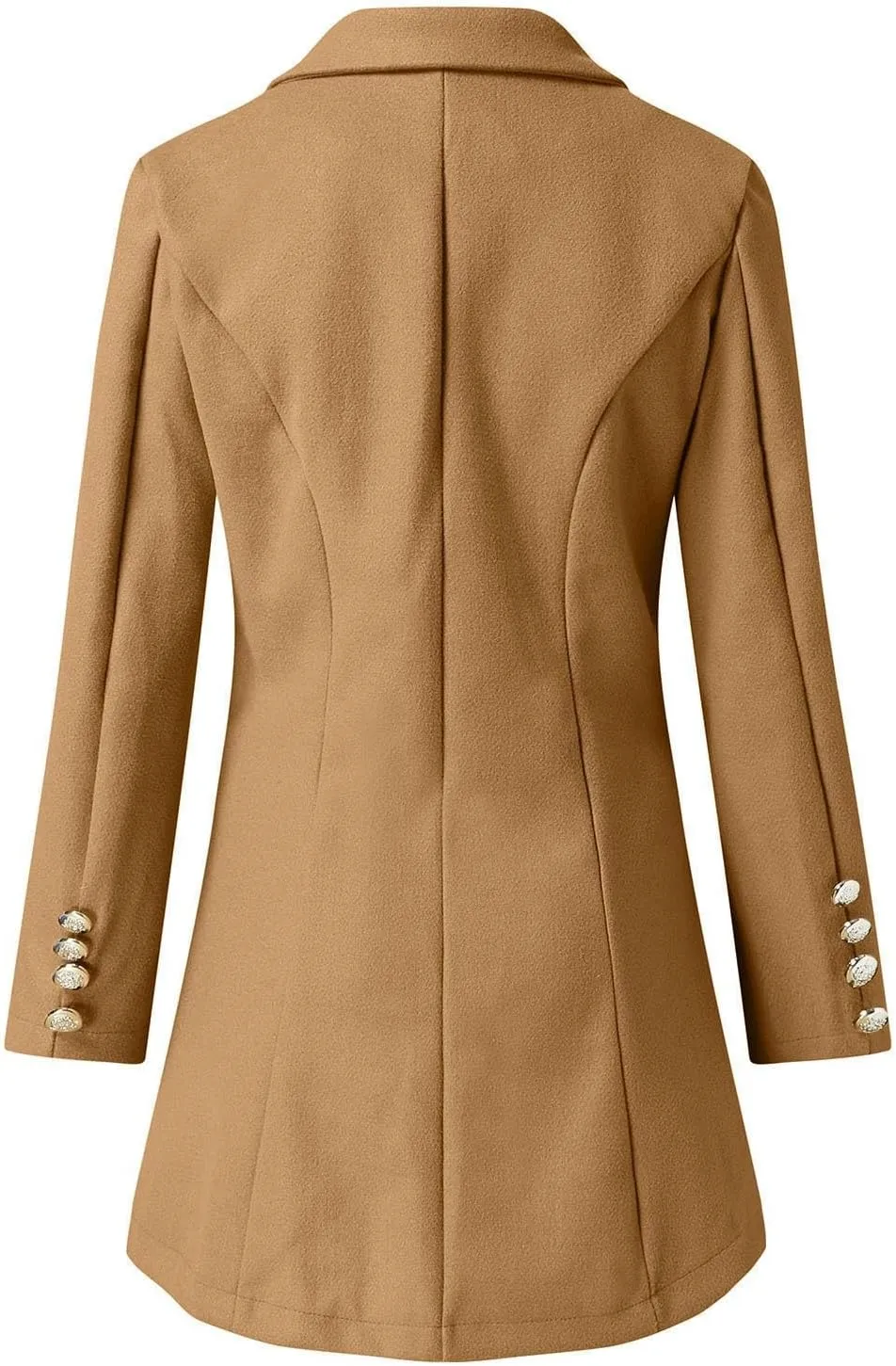 Woman Wool Elegant Blend Coat Slim Female Long Coat Outerwear Jacket Wool Blend Overcoat Women Womens Coat