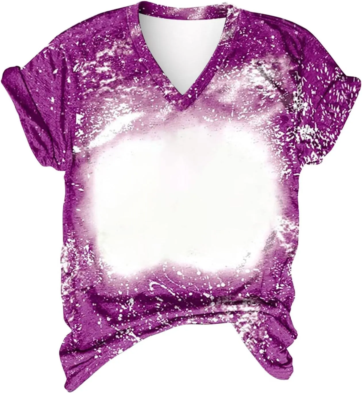 Women Bleach Graphic Tshirt Tee Tie Dye Casual Tunic Top Short Sleeve Vneck Shirts Spring Shirts Stylish Trendy Clothes