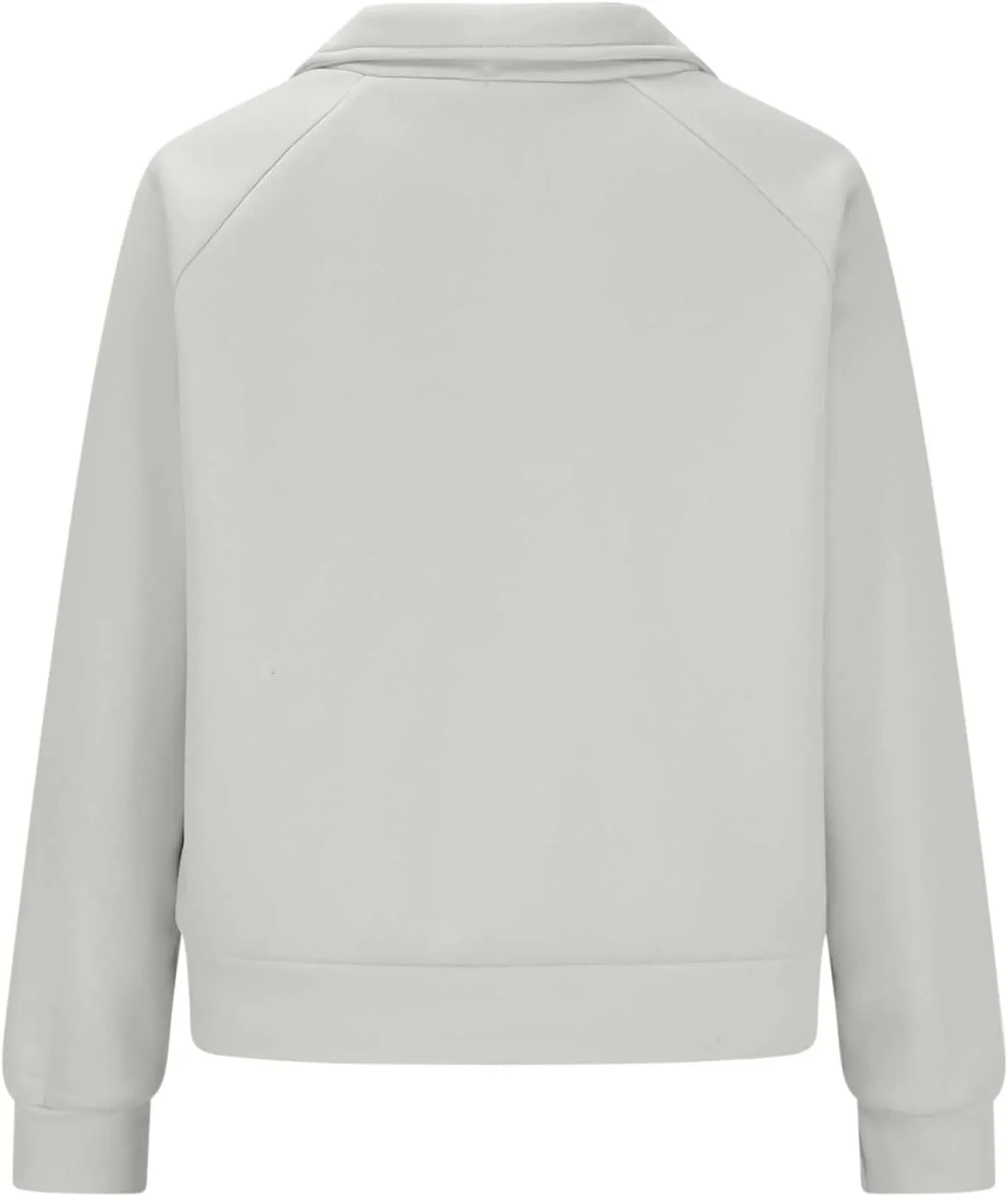 Women Casual Half Zip Sweatshirts 2024 Fall Trendy Long Sleeve Loose Tops Y2K Cropped Pullover Oversized Preppy Clothes