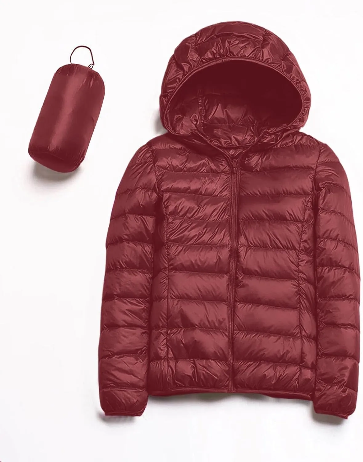 Women Coats Winter Packable Puffer Jacket Down Puffy Coat Hooded Zip Lightweight Warm Bubble Jackets Short 2024 Fall