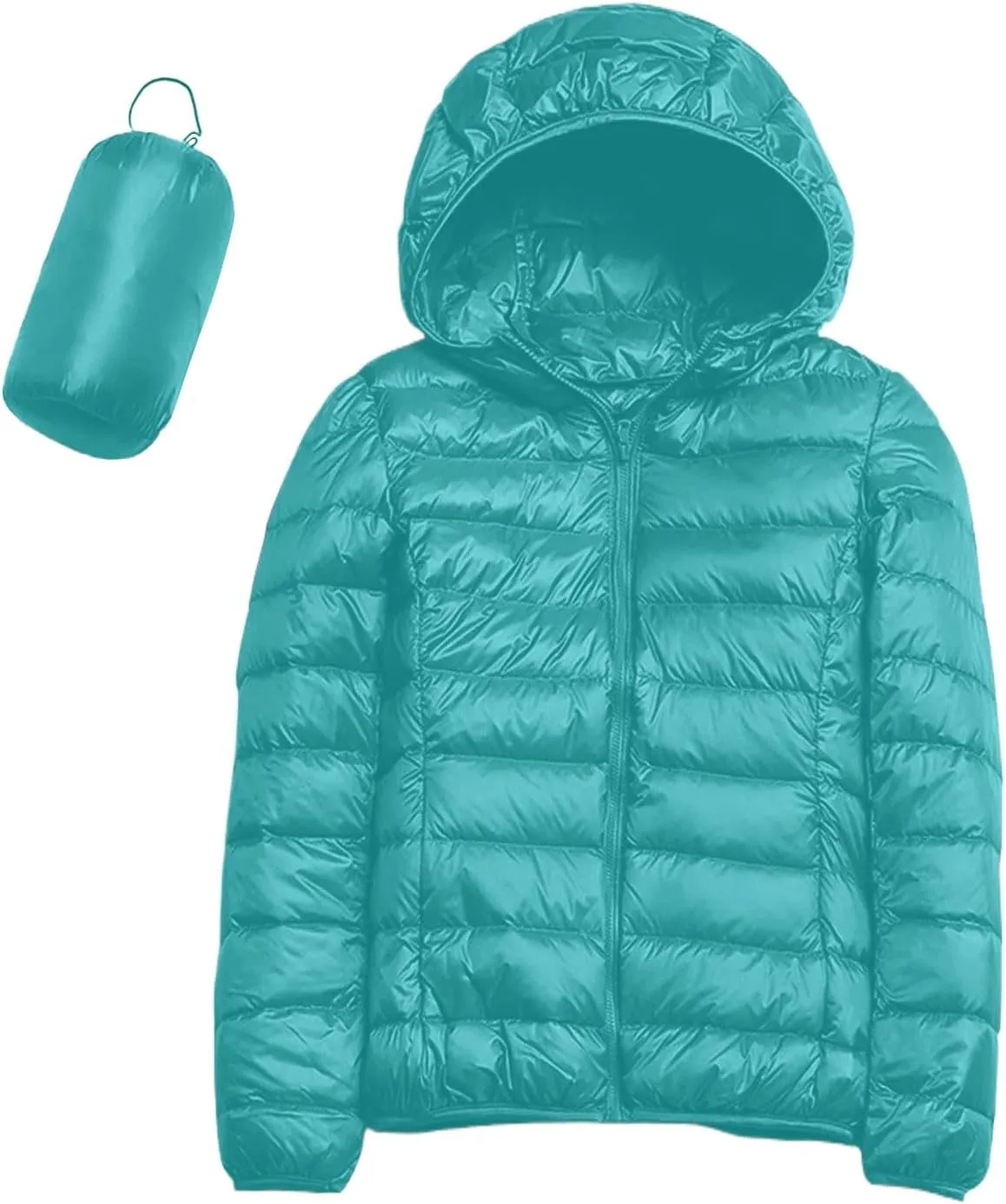 Women Coats Winter Packable Puffer Jacket Down Puffy Coat Hooded Zip Lightweight Warm Bubble Jackets Short 2024 Fall