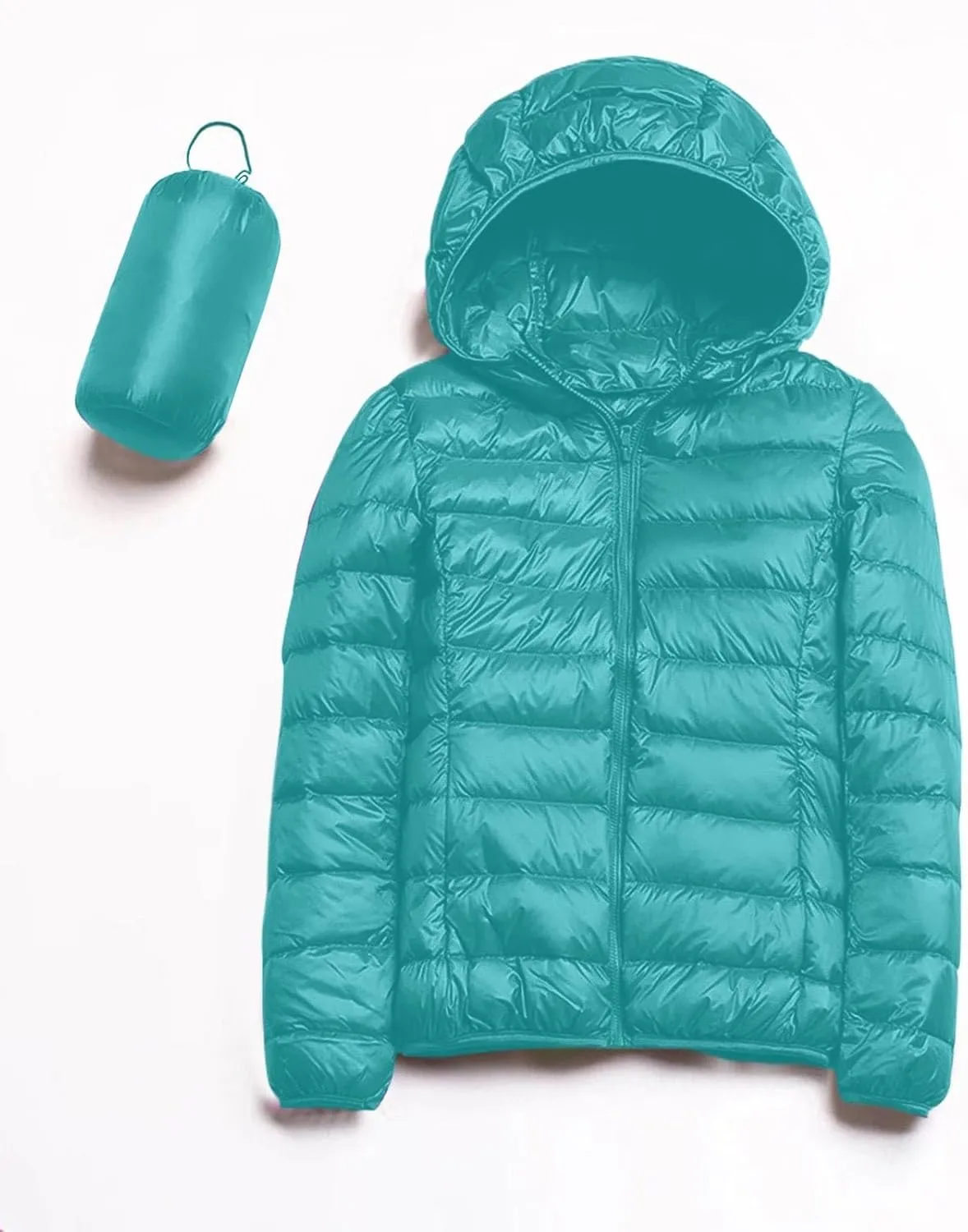 Women Coats Winter Packable Puffer Jacket Down Puffy Coat Hooded Zip Lightweight Warm Bubble Jackets Short 2024 Fall