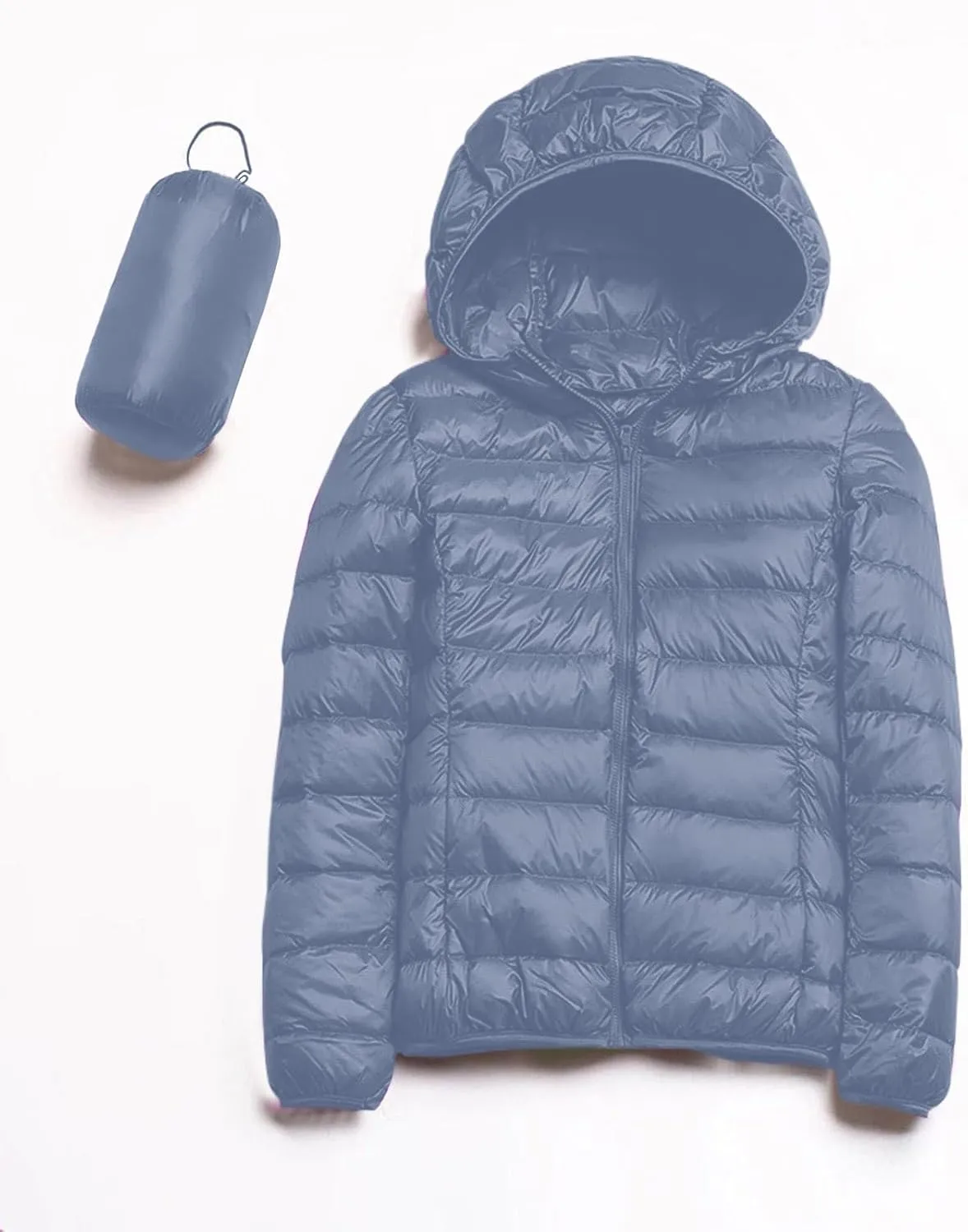 Women Coats Winter Packable Puffer Jacket Down Puffy Coat Hooded Zip Lightweight Warm Bubble Jackets Short 2024 Fall