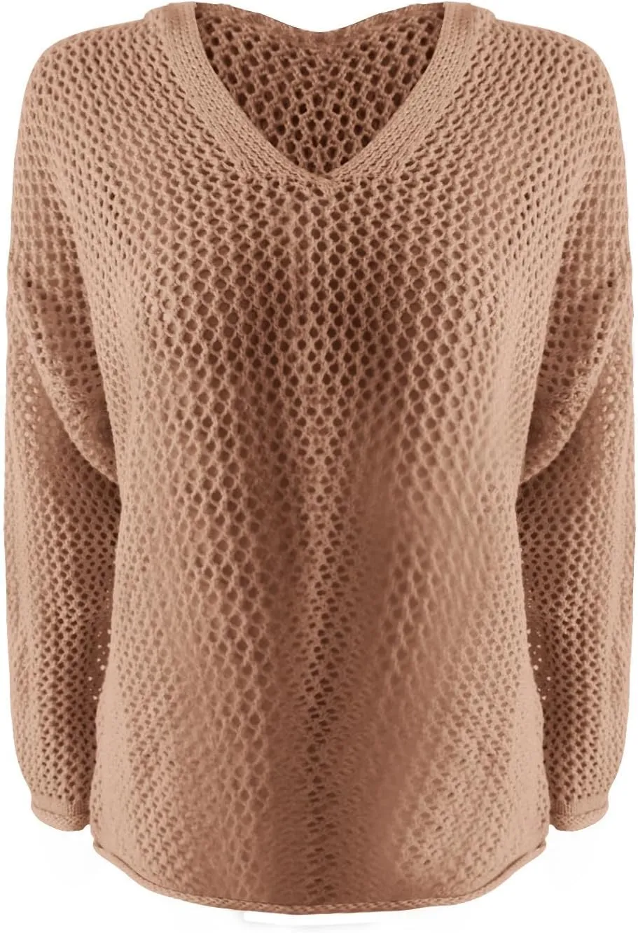 Women Cut Out Knitted V Neck Hoodies Loose Fit Crochet Hollow Out Cover Up Tops Sweater Casual Pullover Hooded Shirts