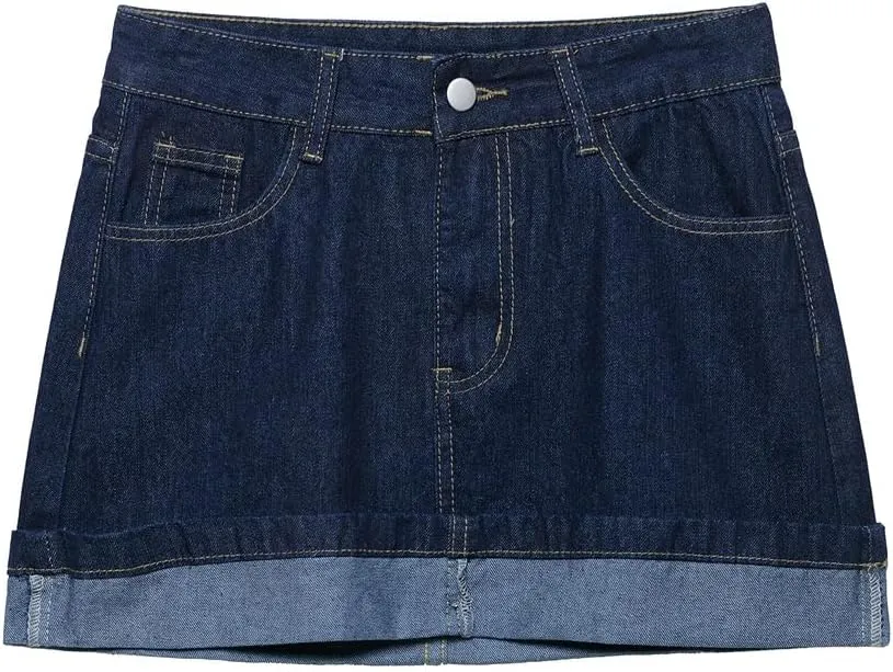 Women Denim Mini Skirt Casual High Waist Elegance Skirts