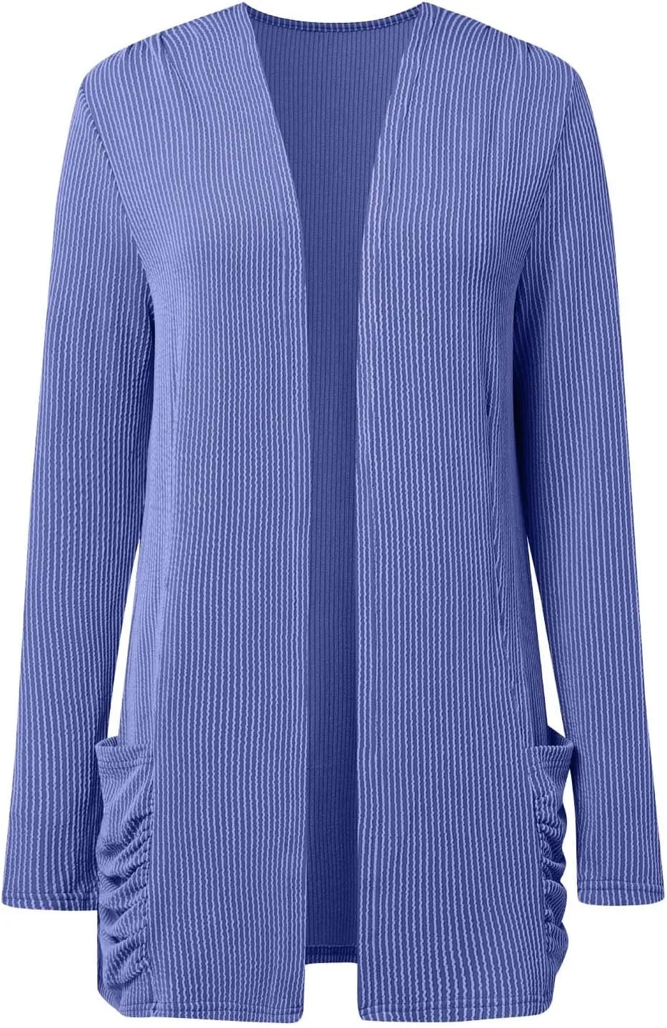 Women Fall Solid Color Open Front Cardigan Lightweight Long Sleeve Pure Color Womens Lightweight Cardigans for Womens Coat