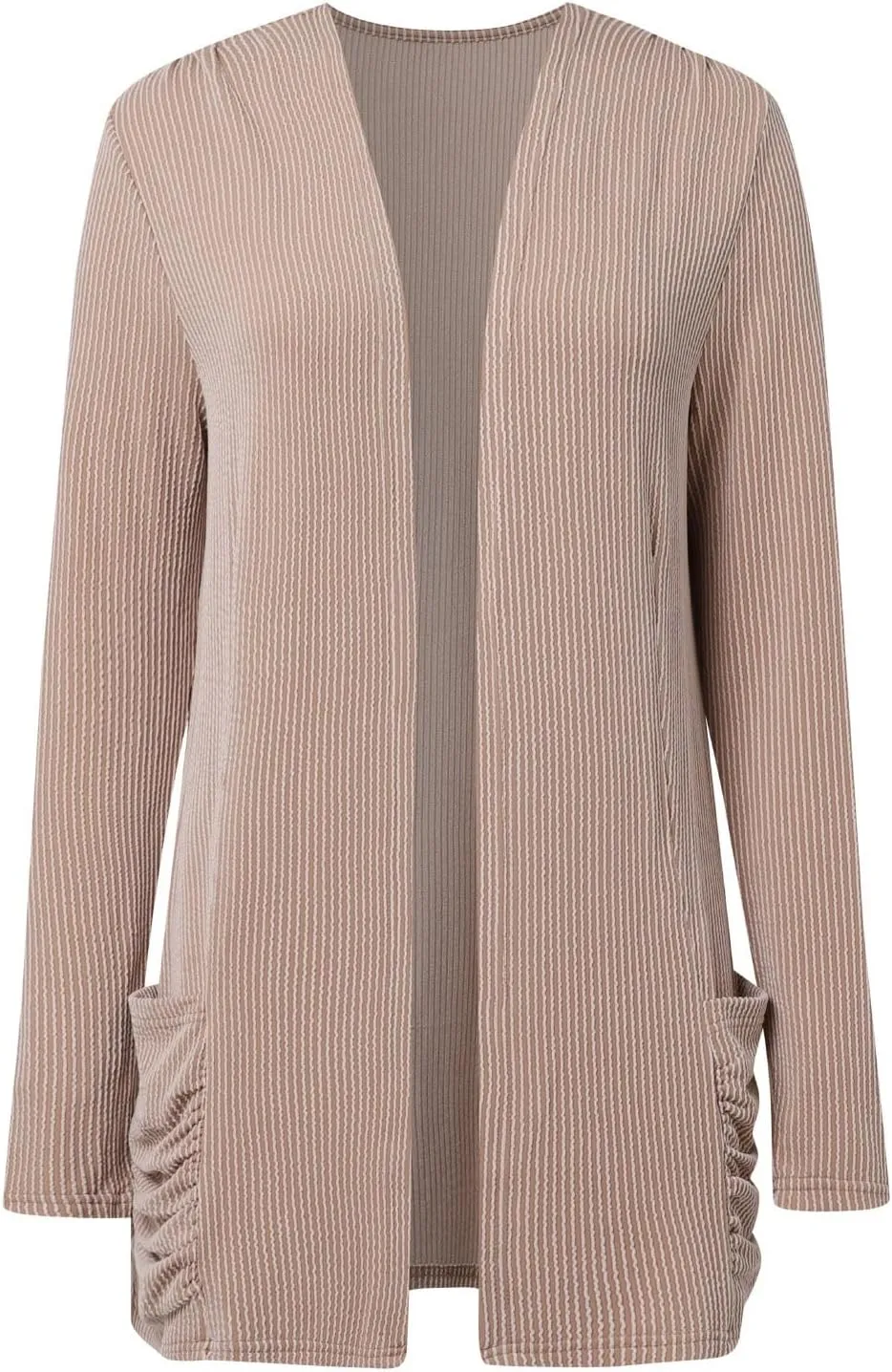 Women Fall Solid Color Open Front Cardigan Lightweight Long Sleeve Pure Color Womens Lightweight Cardigans for Womens Coat