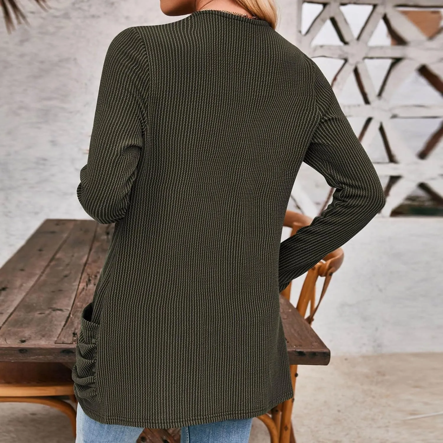 Women Fall Solid Color Open Front Cardigan Lightweight Long Sleeve Pure Color Womens Lightweight Cardigans for Womens Coat