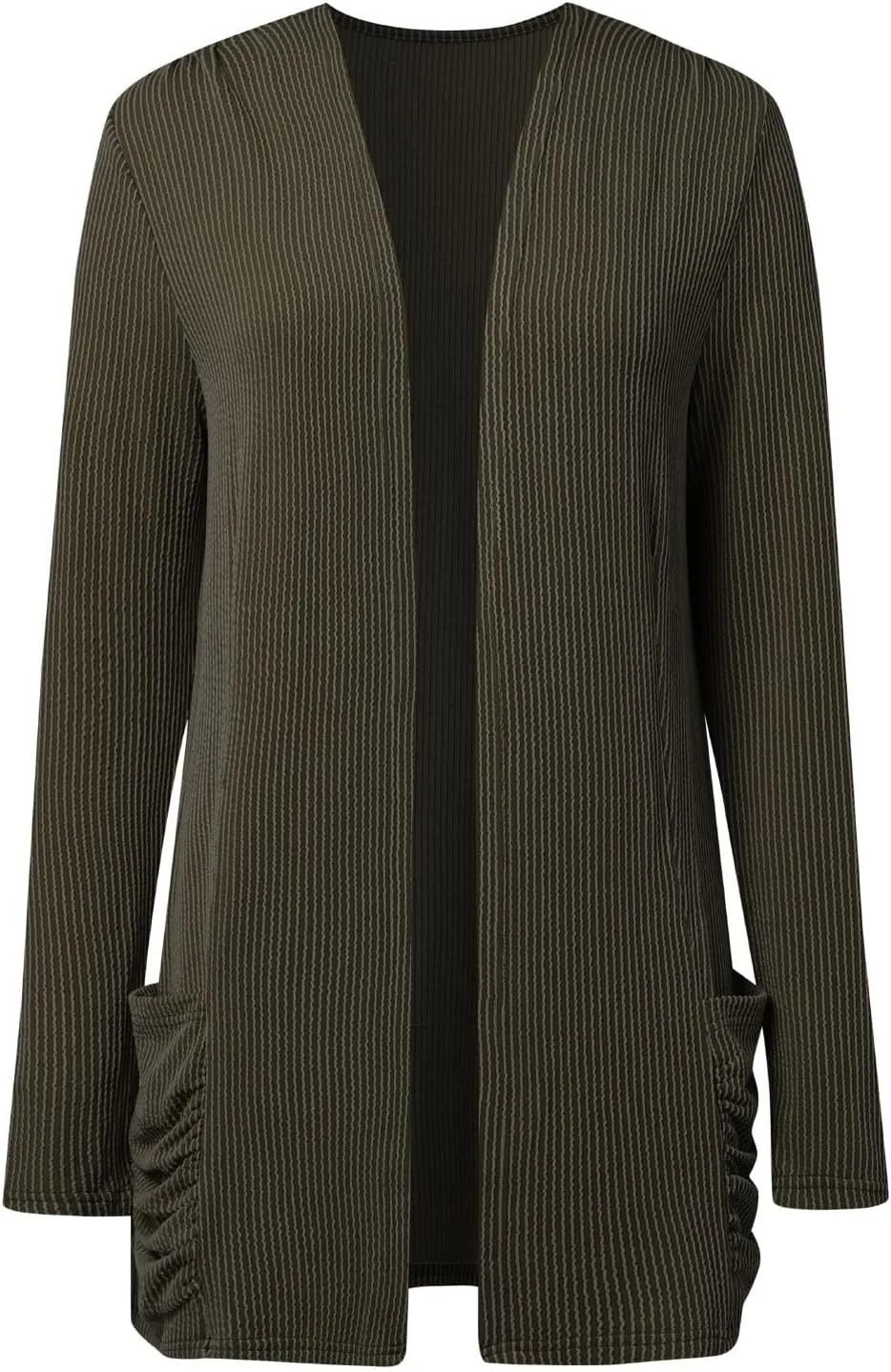 Women Fall Solid Color Open Front Cardigan Lightweight Long Sleeve Pure Color Womens Lightweight Cardigans for Womens Coat