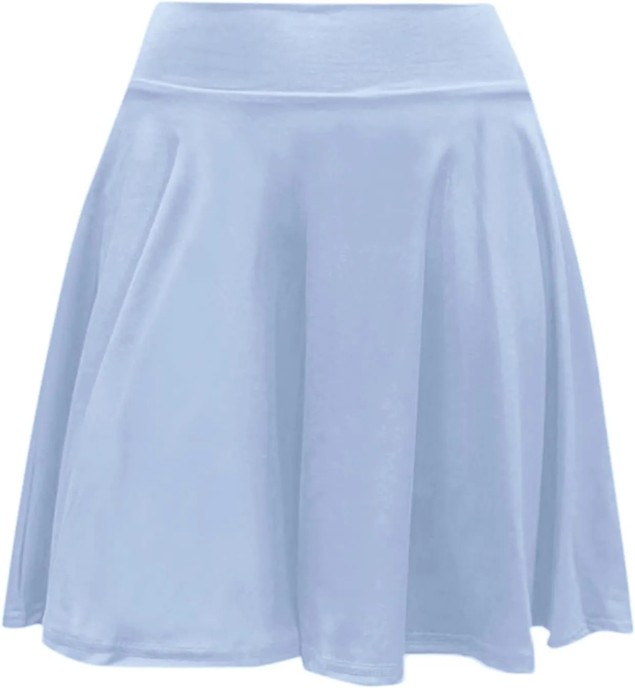 Women Flared Pleated Mini Skirts with Built in Shorts Workout Athletic Stretchy High Waist Tennis Skater Skirt