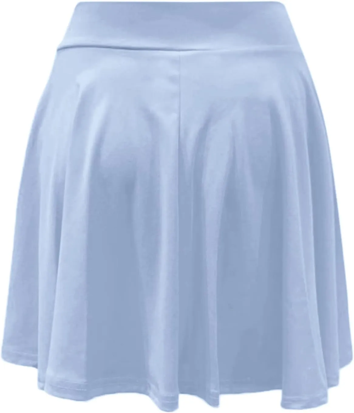 Women Flared Pleated Mini Skirts with Built in Shorts Workout Athletic Stretchy High Waist Tennis Skater Skirt