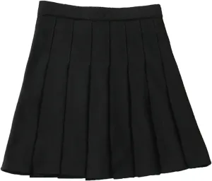 Women High Waist Pleated Skirts A-line Sailor Preppy Pleated Mini Skirts Hip-Covering Solid Skirts