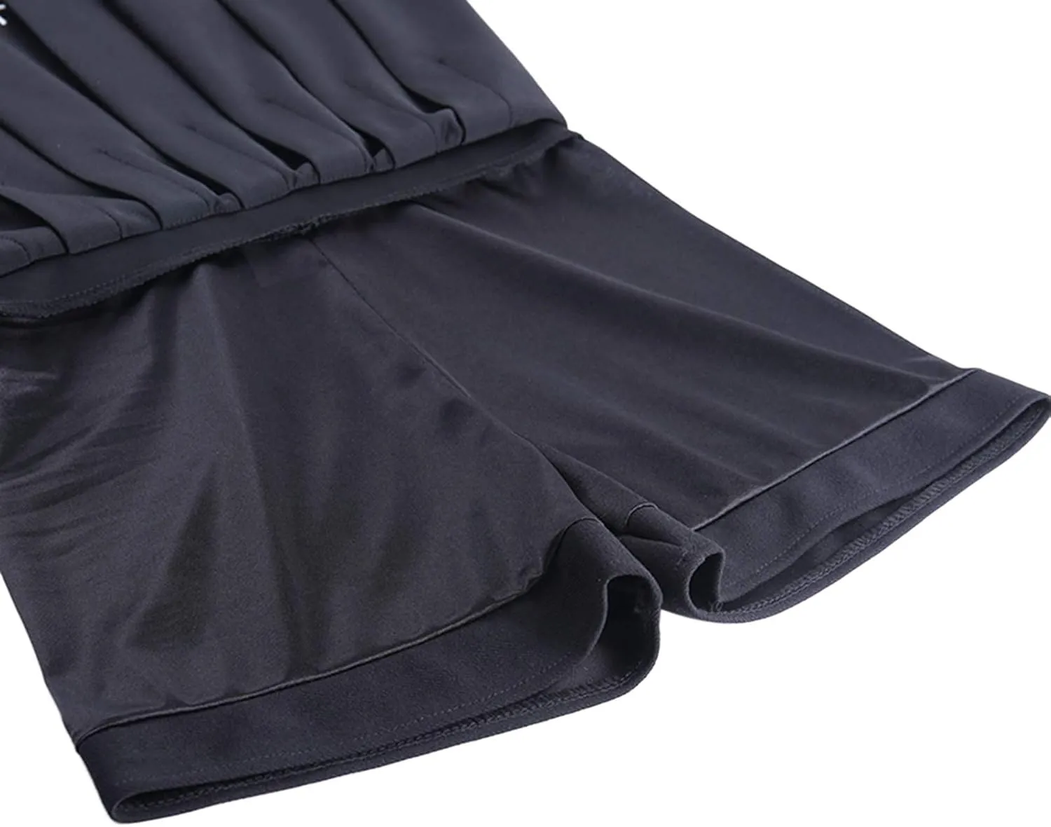 Women Mini Pleated Skirts Sexy Lace Patchwork Short Skirts High Waist Solid Color Goth A-line Skirts