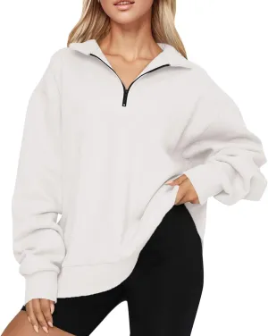 Women Oversized Sweatshirts Hoodies Trendy Zip Pullover Long Sleeve Fall Outfits Clothes 2024