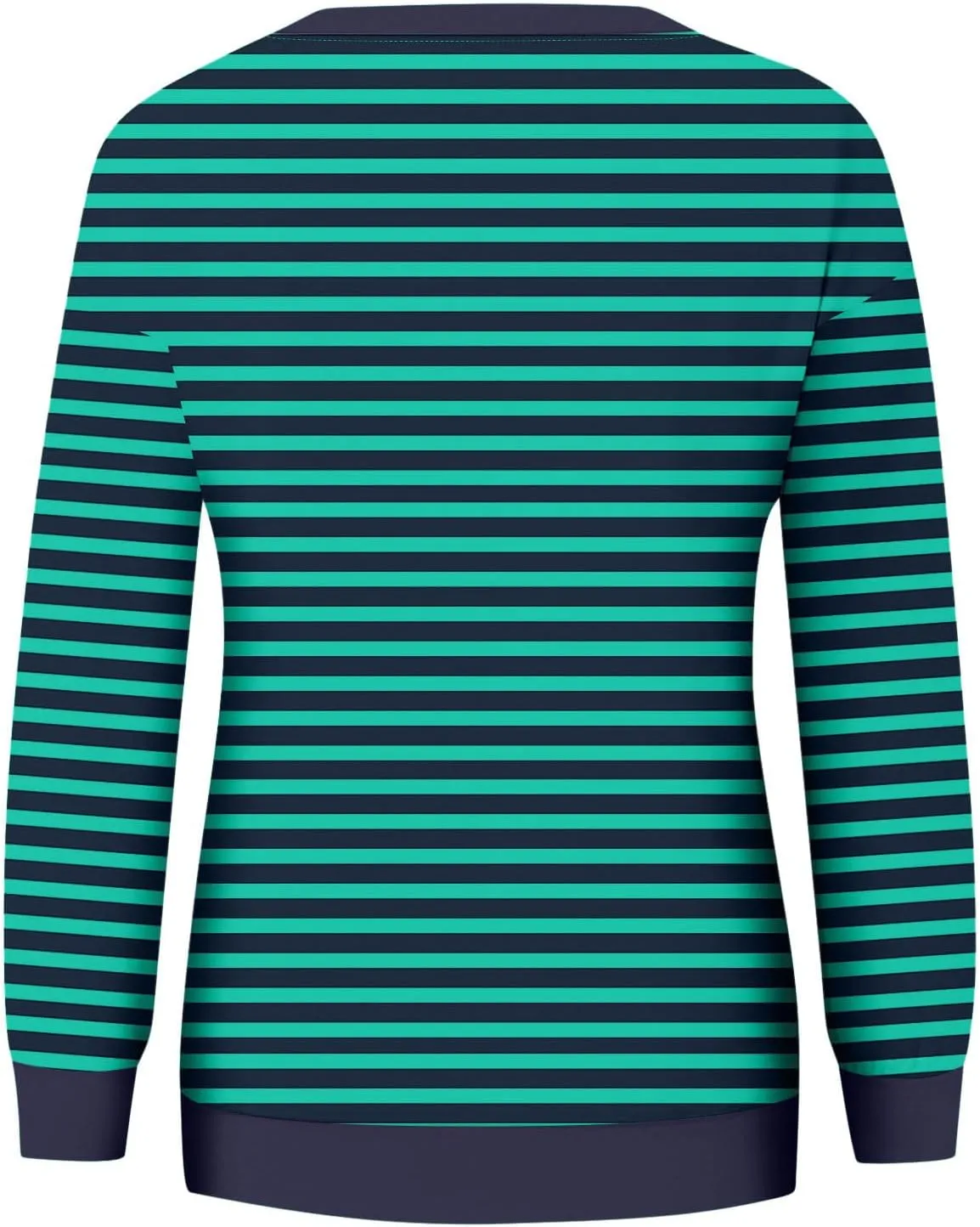 Women Striped Crewneck Sweatshirts Trendy 2024 Pullover Tops Long Sleeve Preppy Shirts Fall Fashion Clothing