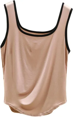 Women Tank Top Summer Fashion Clock Block Sleeveless Square Neck Shirt Casual Lightweight Breathable Athletic Blouse