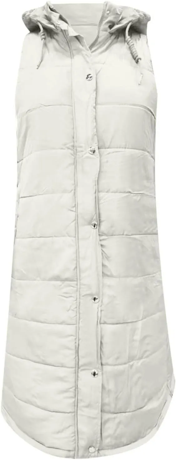 Women Vest Long Down Jacket Winter Down Jacket Casual Winter Puffer Jacket Warm Down Jacket