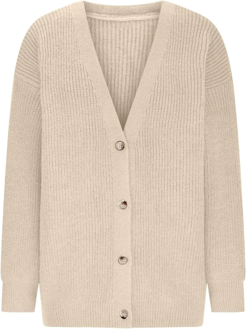 Womens 2023 Fall Sweaters Lightweight Open Front Cardigan Sweaters Button Down Ribbed Knit Sweater Outwear