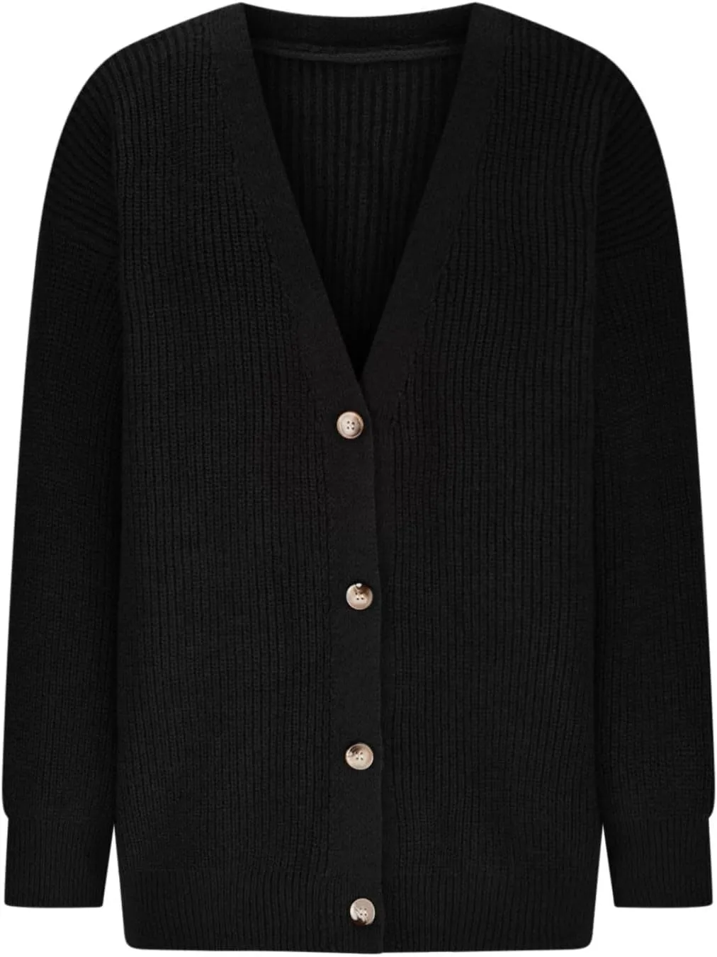 Womens 2023 Fall Sweaters Lightweight Open Front Cardigan Sweaters Button Down Ribbed Knit Sweater Outwear