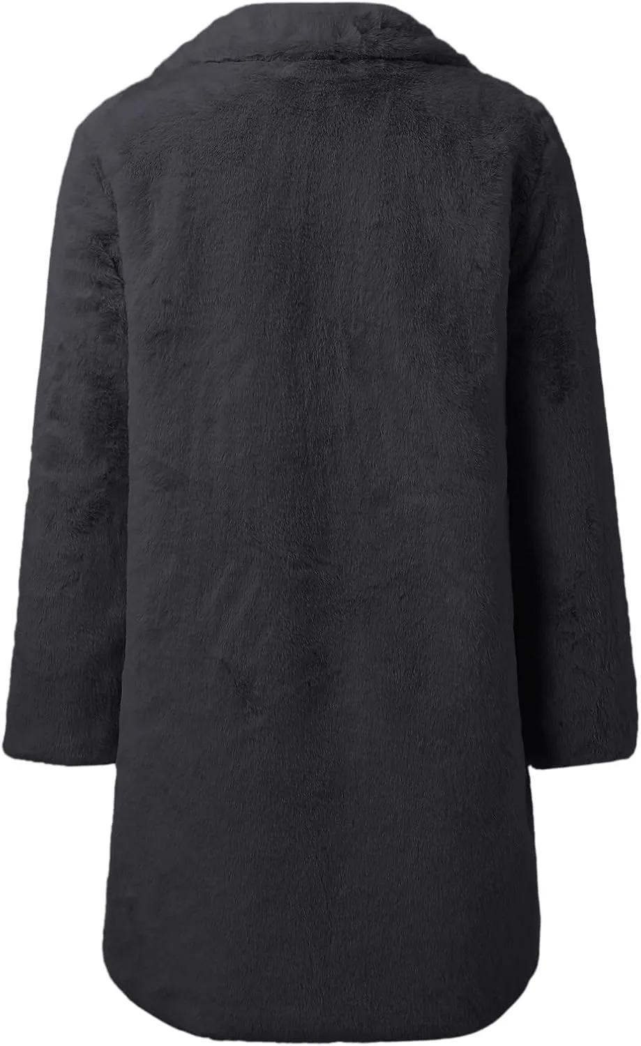 Womens 2023 Warm Winter Fuzzy Coat Fuzzy Fleece Button Down Coats Lapel Open Front Cardigans Long Jackets Plush Overcoat