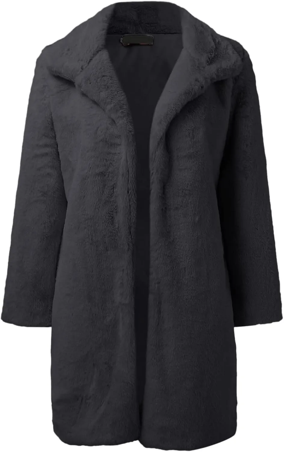 Womens 2023 Warm Winter Fuzzy Coat Fuzzy Fleece Button Down Coats Lapel Open Front Cardigans Long Jackets Plush Overcoat