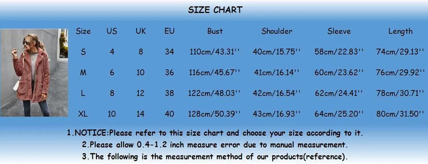 Womens 2023 Winter Jacket Fleece Teddy Bear Sherpa Jacket Coats with Pockets Outerwear Long Sleeve Casual Winter Warm Coat