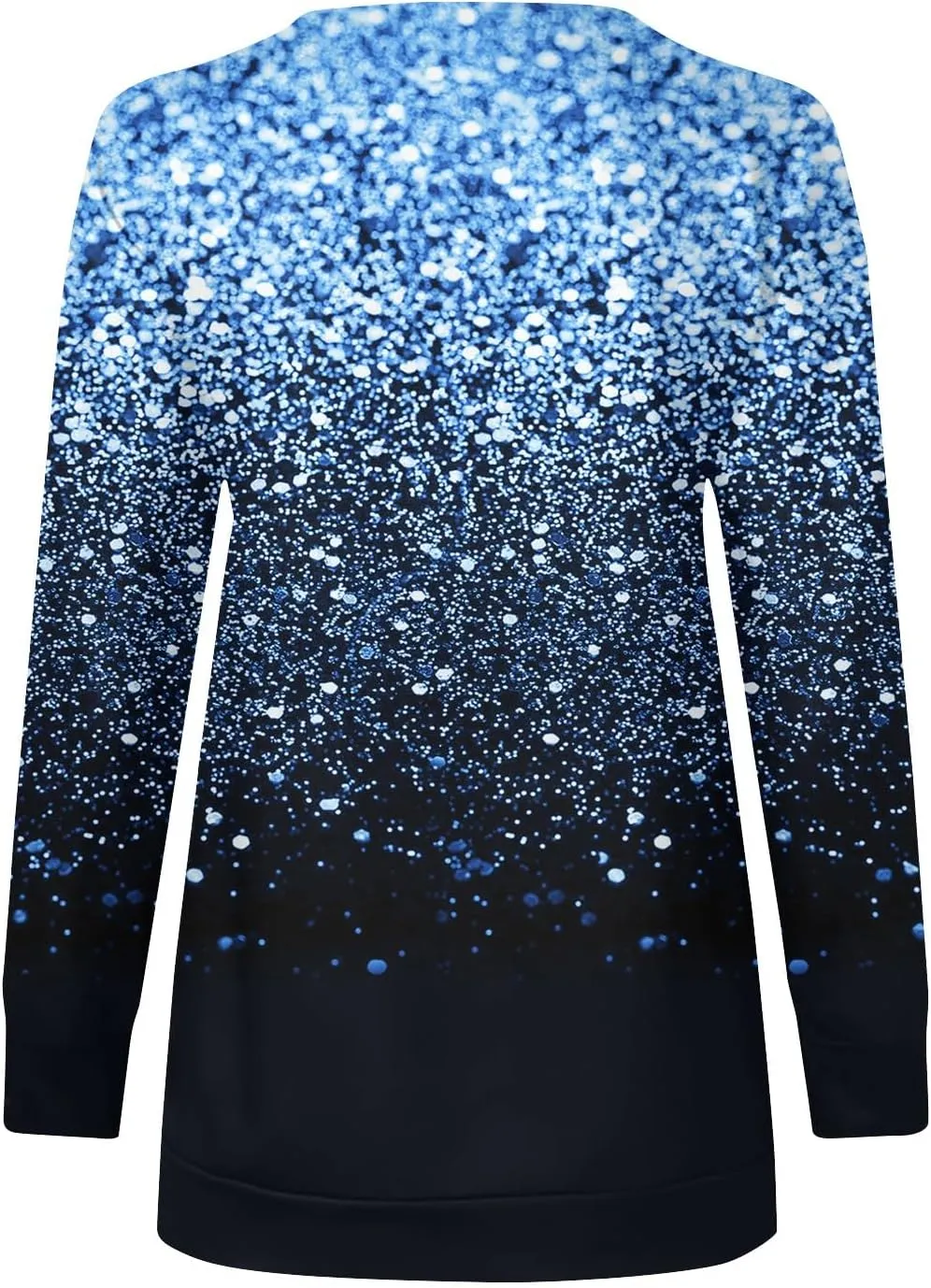 Womens 2024 Fall Trendy Sequin Glitter Sparkly Crew Neck Half Zip Long Sleeve Tops Comfy Star Sweatshirts