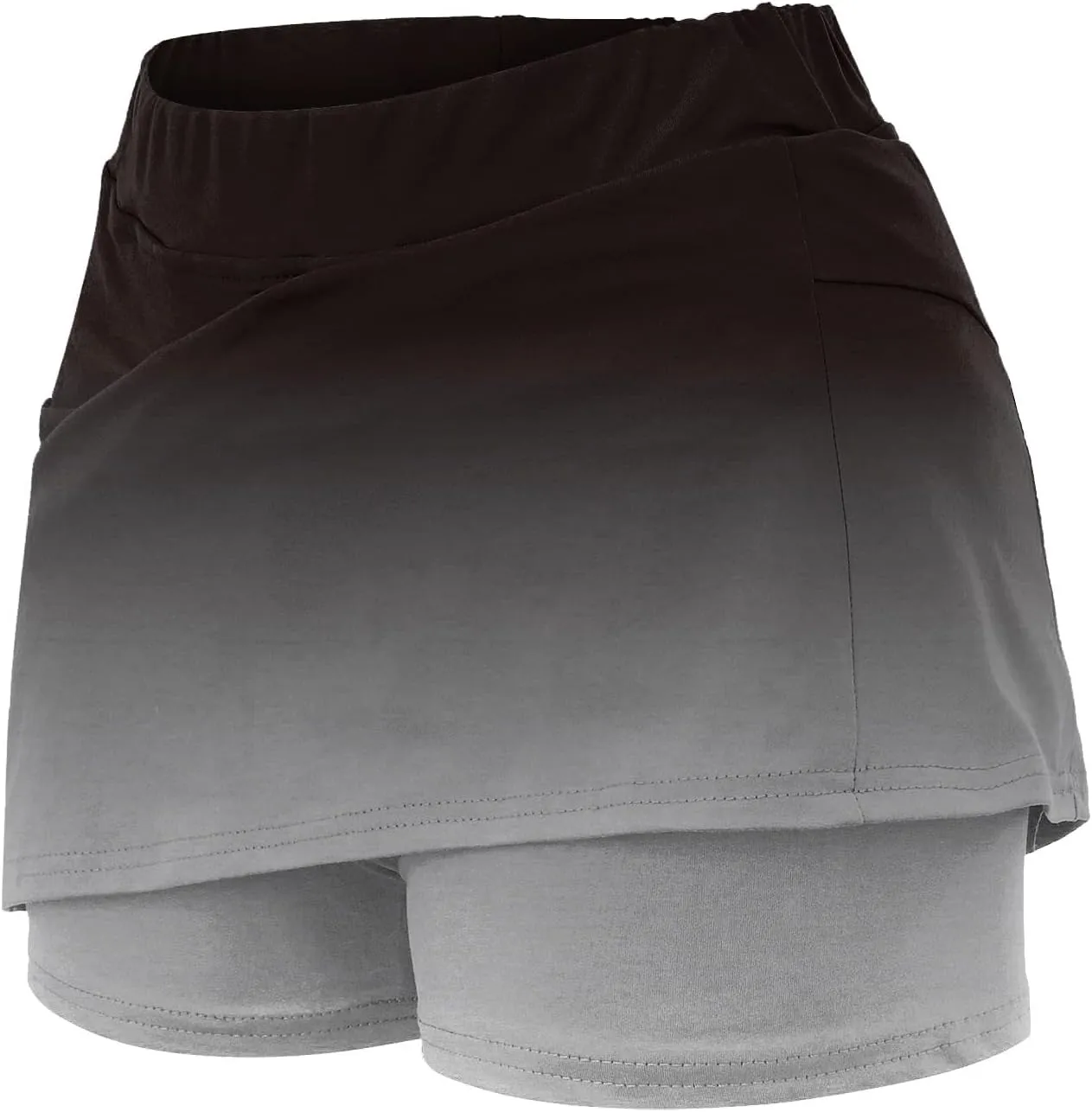 Womens Activewear Pleated Tennis Skirts Fade Pattern Printed Culottes Skinny Mid Waisted Workout Summer Fashion Skirt