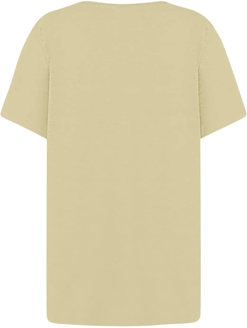 Womens Asymmetrical Neckline Tops Button Detail Blouses Casual Summer Short Sleeve Loose Fit Trendy Tees Shirts