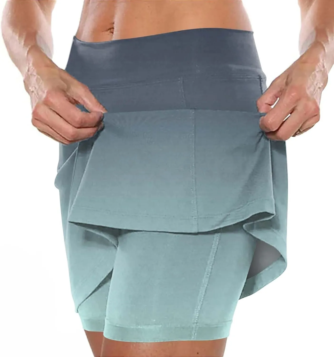 Women's Athletic Skorts with Pockets - High Waist Tennis Golf Skorts Summer Yoga Skirt Stretch Sports Apparel
