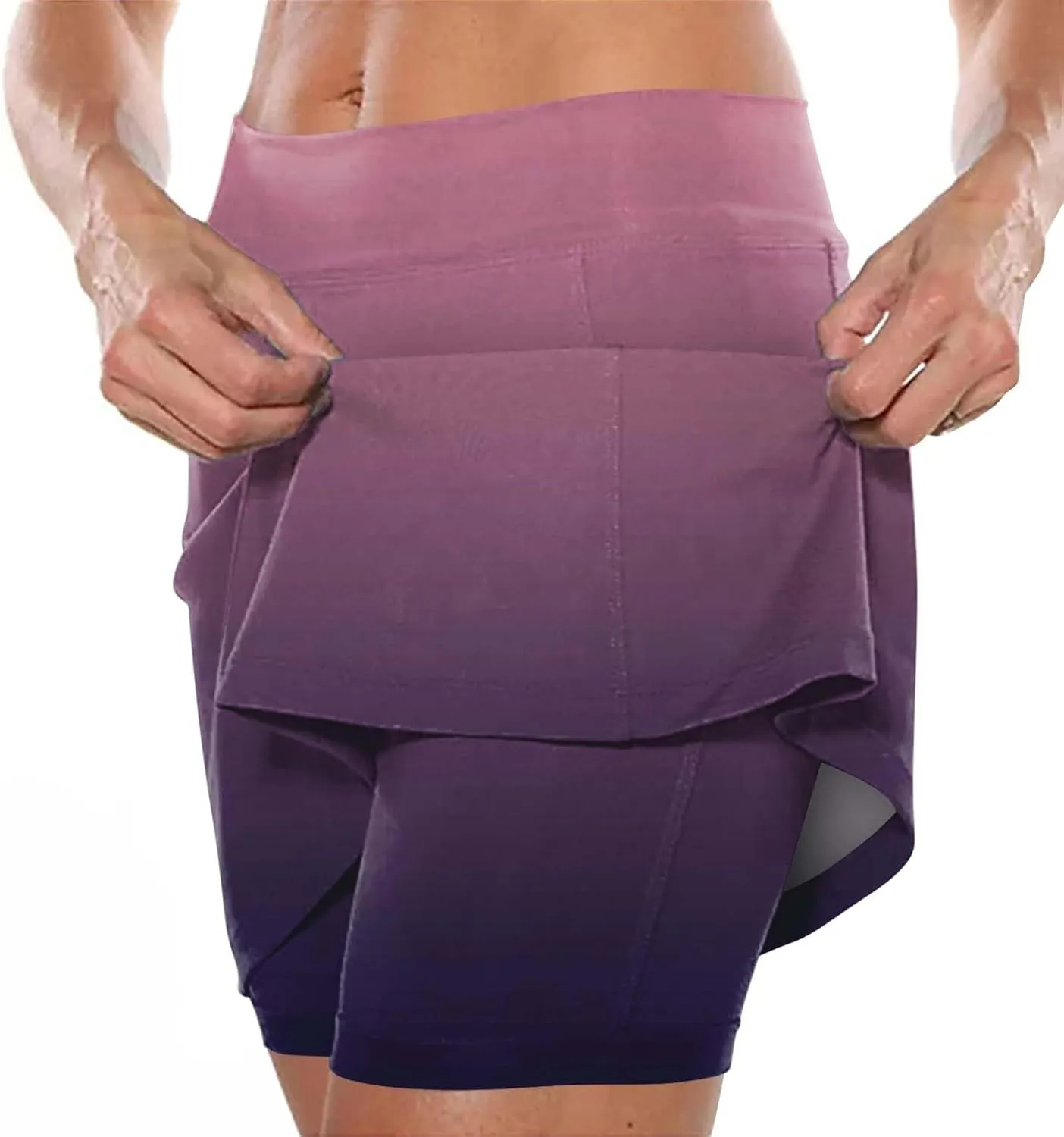 Women's Athletic Skorts with Pockets - High Waist Tennis Golf Skorts Summer Yoga Skirt Stretch Sports Apparel