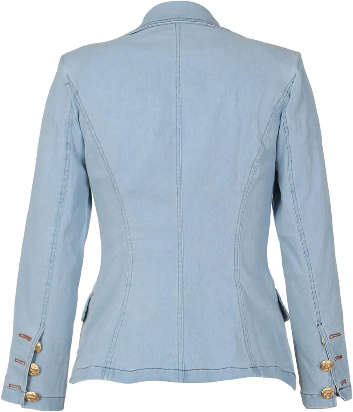 Women's Basic Button Down Long Sleeve Stretchy Jean Trucker Denim Jacket Women's Casual Denim Short Shacket 2024