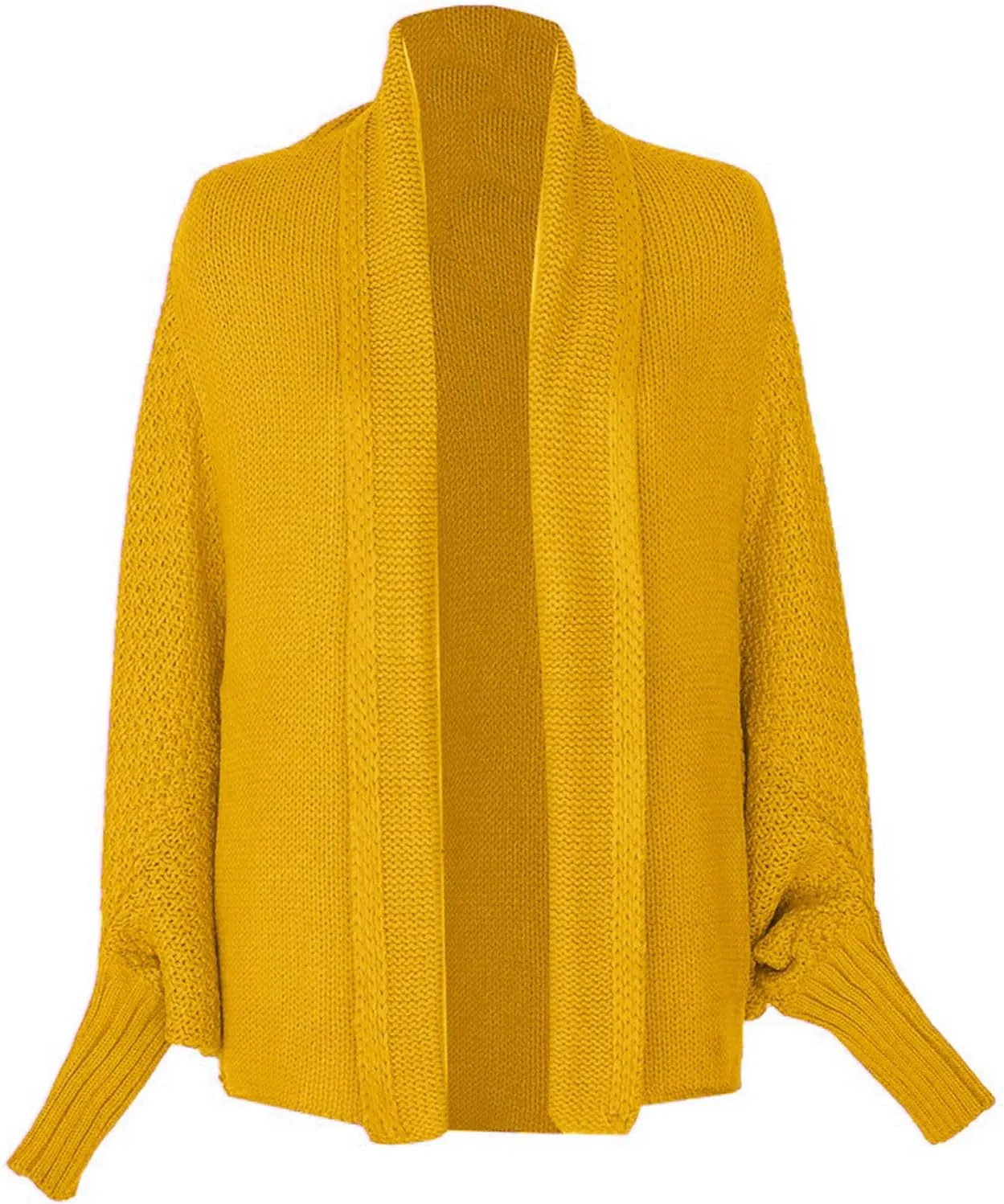 Womens Cardigan Sweaters Oversized Knit Batwing Long Sleeve Cardigan Open Front Lightweight Jacket Soft Outwear Coat